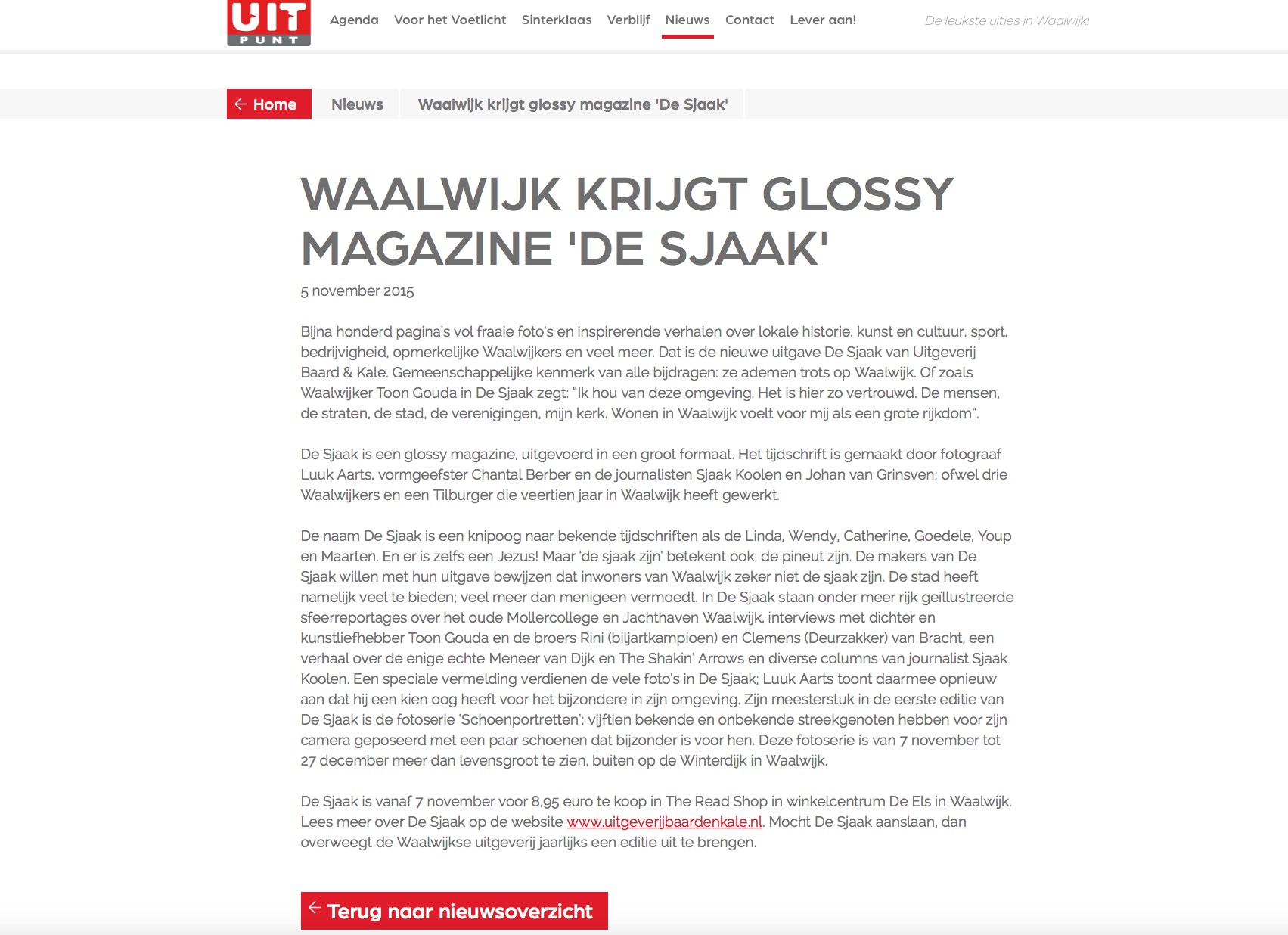 Website Uitpunt Waalwijk